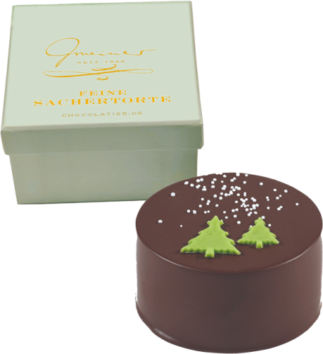 Sacher-Törtchen - Motiv: Zwei Tannenbäume